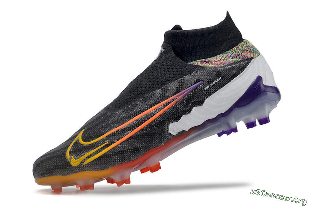 Nike Phantom GX Elite FG Football Boots - Black/Yellow/Orange/Purple 5