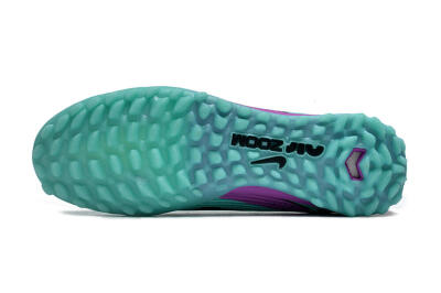 Nike Air Zoom Mercurial Vapor 15 Pro TF Football Shoes - Jade/Black/Purple