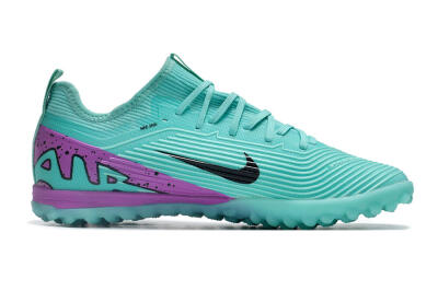 Nike Air Zoom Mercurial Vapor 15 Pro TF Football Shoes - Jade/Black/Purple