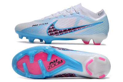 Nike Air Zoom Mercurial Vapor 15 Elite FG Football Boots - White/Blue/Pink