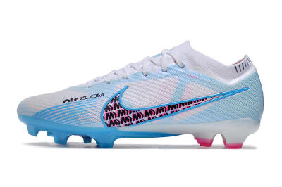 Nike Air Zoom Mercurial Vapor 15 Elite FG Football Boots - White/Blue/Pink