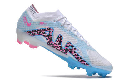 Nike Air Zoom Mercurial Vapor 15 Elite FG Football Boots - White/Blue/Pink