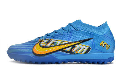 Nike Air Zoom Mercurial Vapor 15 Elite TF Football Shoes - Blue/White/Orange/Yellow