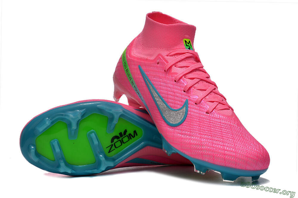 Nike Air Zoom Mercurial Superfly 9 Elite FG Football Boots - Pink/Silver/Blue/Yellow 1