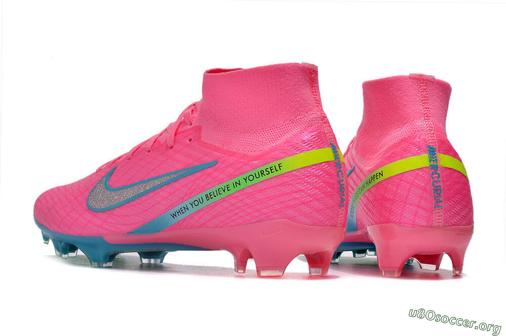 Nike Air Zoom Mercurial Superfly 9 Elite FG Football Boots - Pink/Silver/Blue/Yellow 4