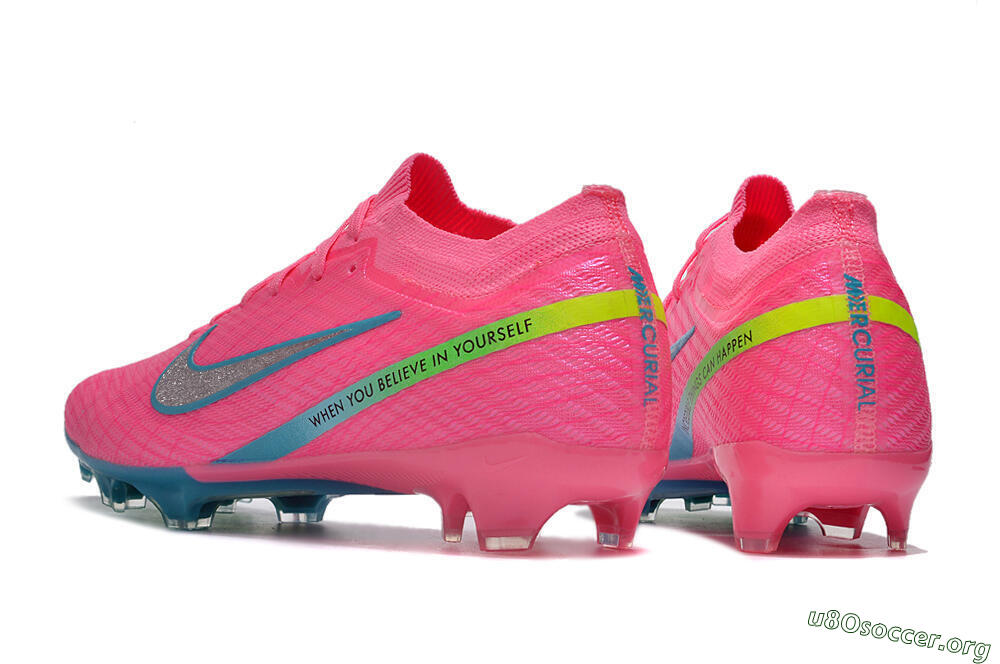 Nike Air Zoom Mercurial Vapor 15 Elite FG Football Boots - Pink/Silver/Blue/Yellow 4