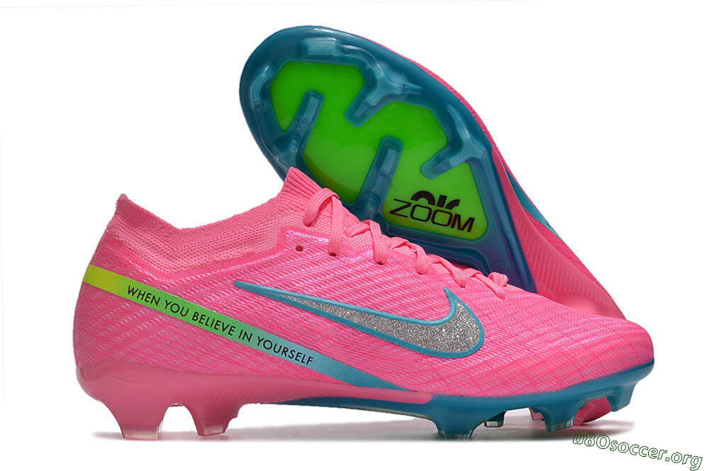 Nike Air Zoom Mercurial Vapor 15 Elite FG Football Boots - Pink/Silver/Blue/Yellow 2