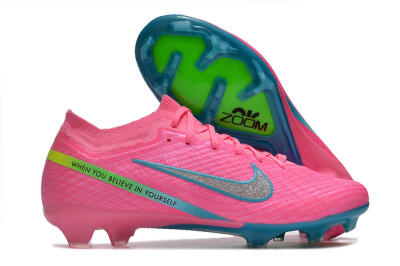 Nike Air Zoom Mercurial Vapor 15 Elite FG Football Boots - Pink/Silver/Blue/Yellow