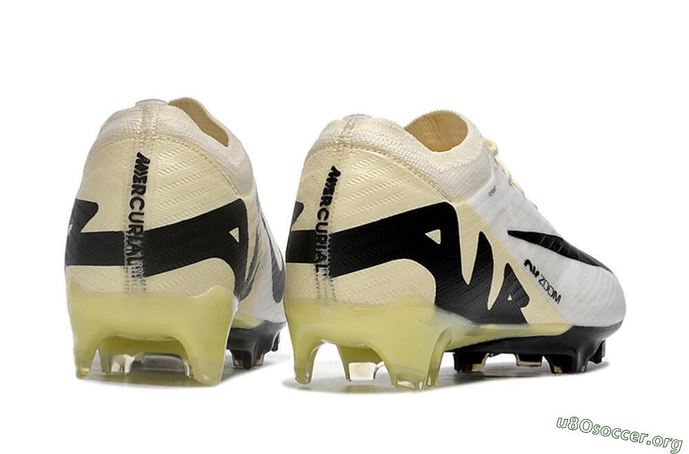 Nike Air Zoom Mercurial Vapor 15 Elite FG Football Boots - White/Beige/Black 6