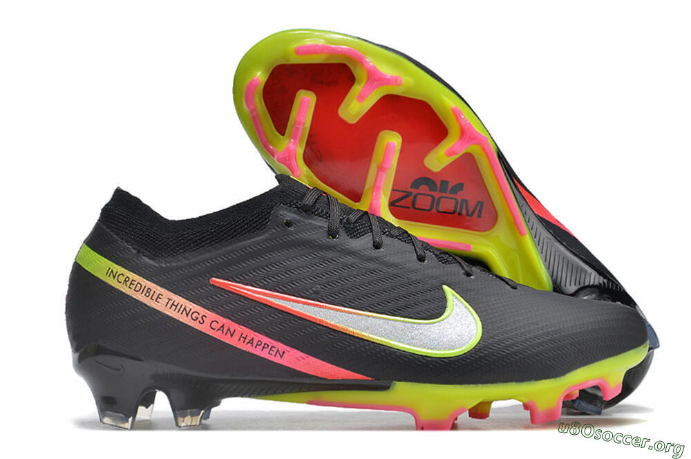 Nike Air Zoom Mercurial Vapor 15 Elite FG Football Boots - Black/Silver/Yellow/Red 2
