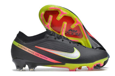 Nike Air Zoom Mercurial Vapor 15 Elite FG Football Boots - Black/Silver/Yellow/Red