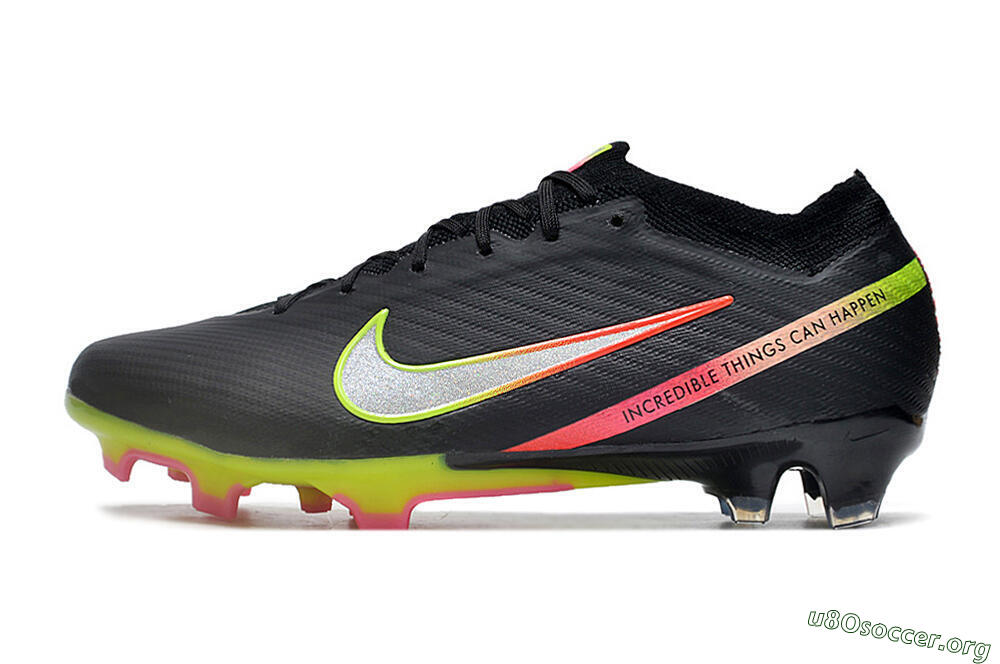 Nike Air Zoom Mercurial Vapor 15 Elite FG Football Boots - Black/Silver/Yellow/Red 3