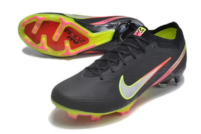Nike Air Zoom Mercurial Vapor 15 Elite FG Football Boots - Black/Silver/Yellow/Red