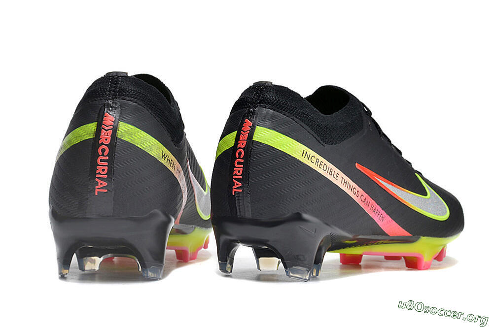 Nike Air Zoom Mercurial Vapor 15 Elite FG Football Boots - Black/Silver/Yellow/Red 6
