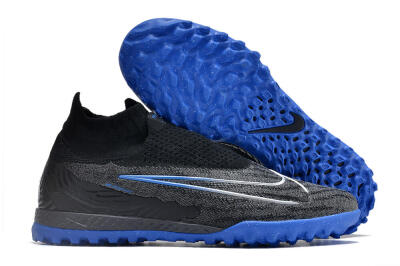 Nike Phantom GX Elite DF Link TF Football Shoes - Grey/Black/Blue
