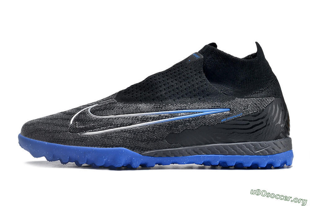 Nike Phantom GX Elite DF Link TF Football Shoes - Grey/Black/Blue 3