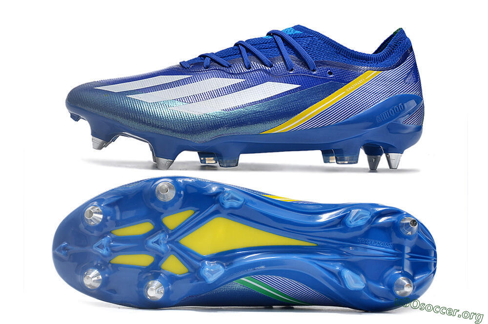 Adidas X Crazyfast.1 Brazil SG Football Boots - Blue/White/Yellow 1