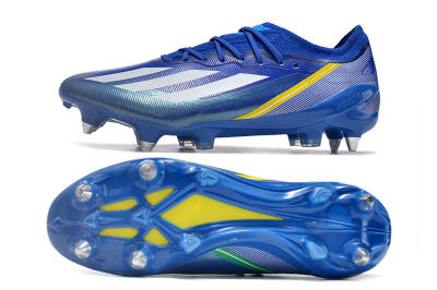 Adidas X Crazyfast.1 Brazil SG Football Boots - Blue/White/Yellow