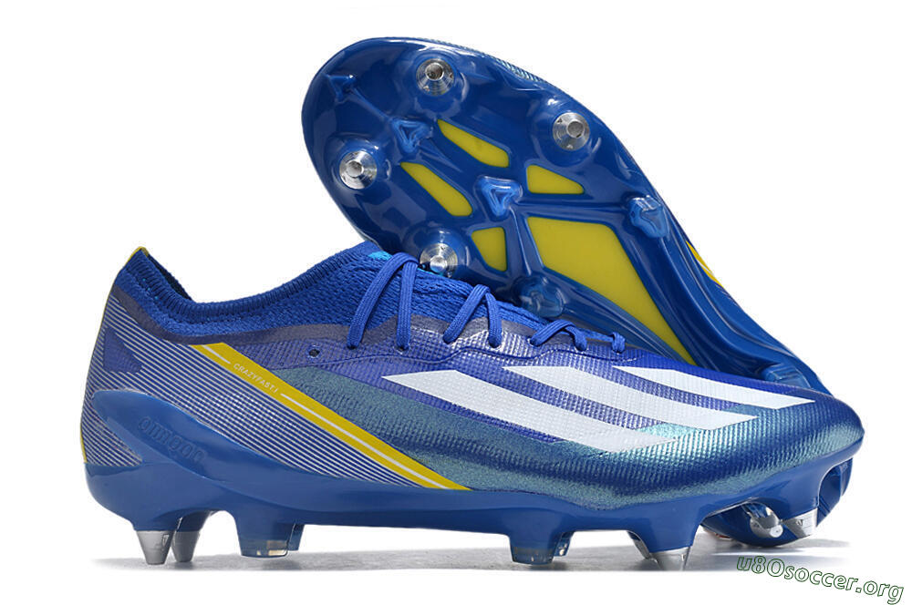 Adidas X Crazyfast.1 Brazil SG Football Boots - Blue/White/Yellow 2