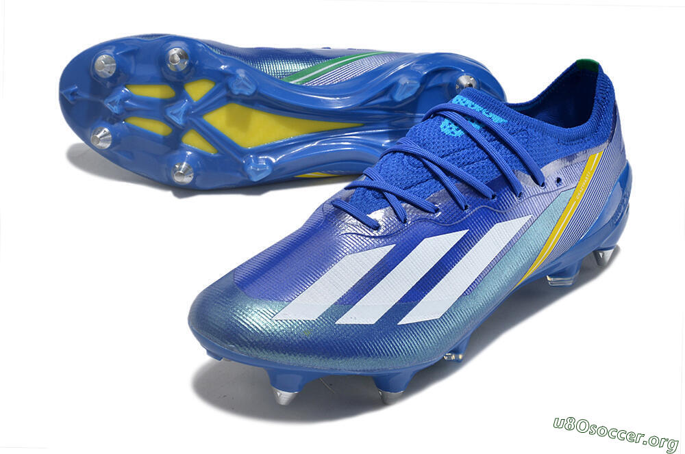 Adidas X Crazyfast.1 Brazil SG Football Boots - Blue/White/Yellow 0