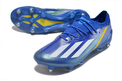 Adidas X Crazyfast.1 Brazil SG Football Boots - Blue/White/Yellow