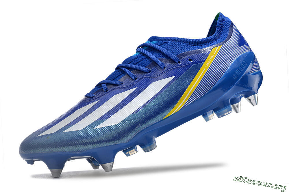 Adidas X Crazyfast.1 Brazil SG Football Boots - Blue/White/Yellow 5