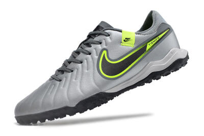 Nike Tiempo Legend 10 Academy TF Football Shoes - Silver/Grey/Yellow