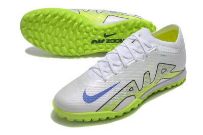 Nike Air Zoom Mercurial Vapor 15 Elite TF Football Shoes - White/Blue/Yellow