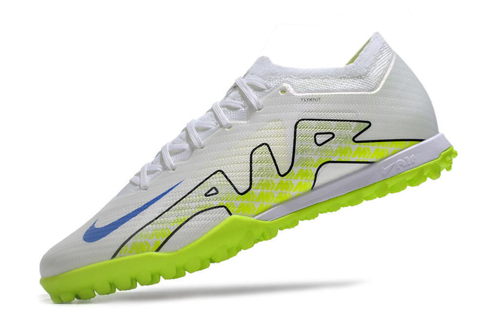 Nike Air Zoom Mercurial Vapor 15 Elite TF Football Shoes - White/Blue/Yellow 5