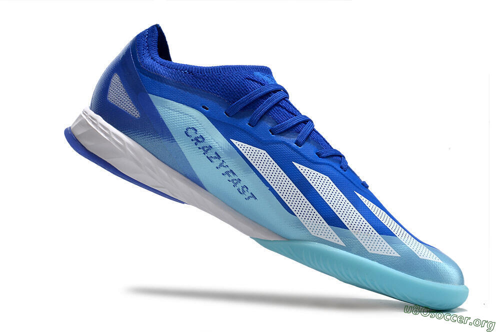 Adidas X Crazyfast.1 IC Football Shoes - Blue/White/Jade 4