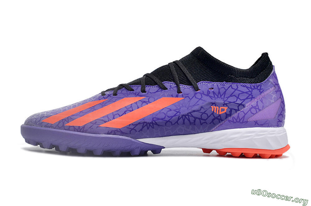 Adidas X Crazyfast.1 TF Football Shoes - Purple/Red/White 3