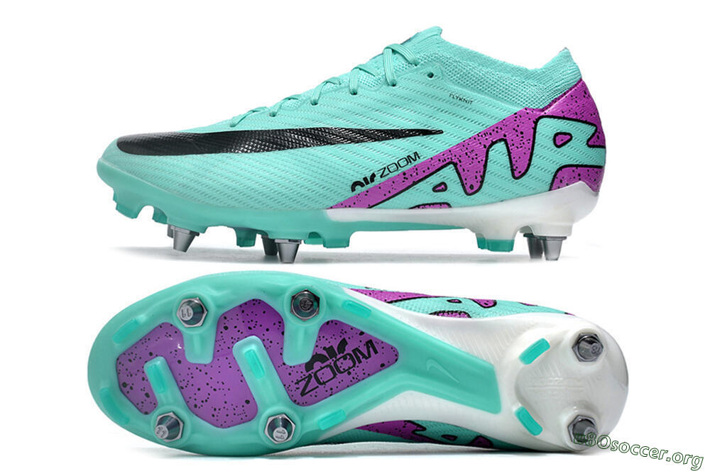 Nike Air Zoom Mercurial Vapor 15 Elite SG Football Boots - Turquoise/Black/White/Purple 1