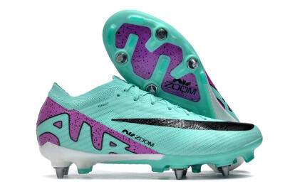 Nike Air Zoom Mercurial Vapor 15 Elite SG Football Boots - Turquoise/Black/White/Purple
