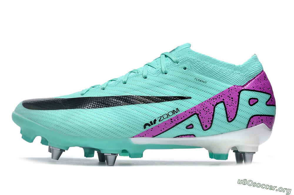 Nike Air Zoom Mercurial Vapor 15 Elite SG Football Boots - Turquoise/Black/White/Purple 3