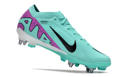 Nike Air Zoom Mercurial Vapor 15 Elite SG Football Boots - Turquoise/Black/White/Purple