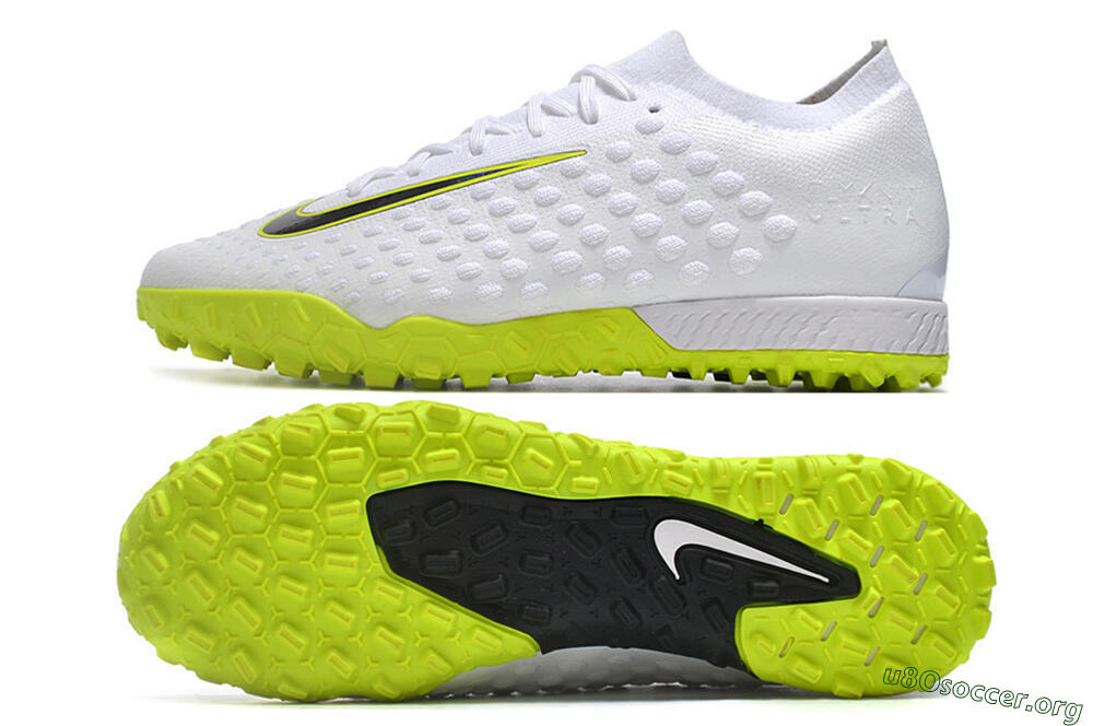 Nike Phantom Ultra Venom TF Football Shoes - White/Yellow/Black 1