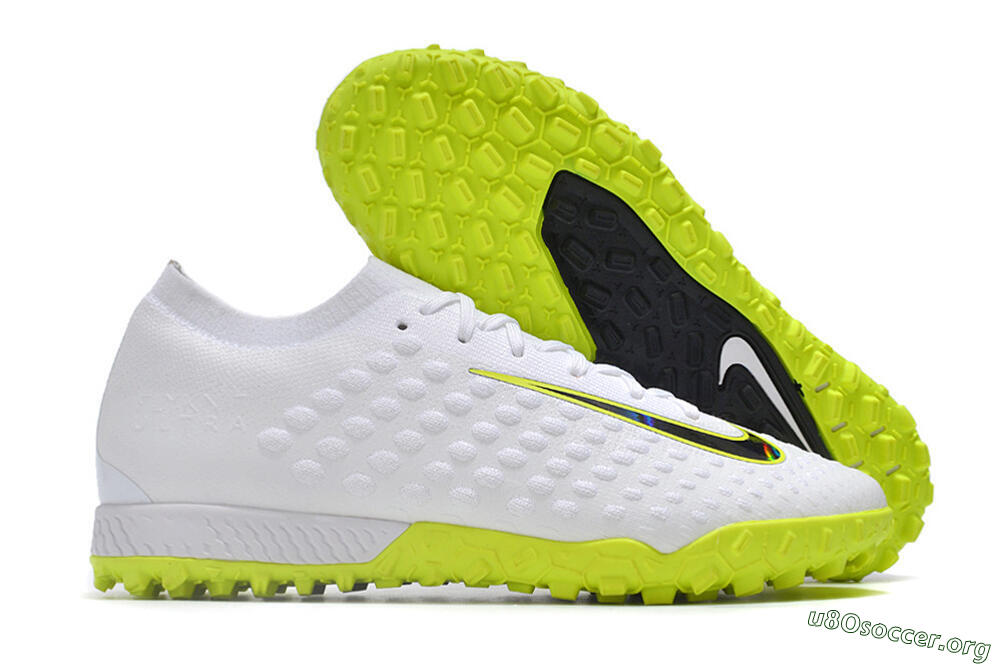 Nike Phantom Ultra Venom TF Football Shoes - White/Yellow/Black 2