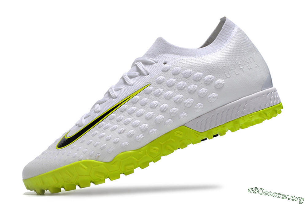 Nike Phantom Ultra Venom TF Football Shoes - White/Yellow/Black 5