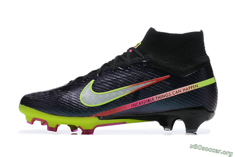 Nike Air Zoom Mercurial Superfly 9 Elite FG Football Boots - Black/Silver/Yellow/Pink 3