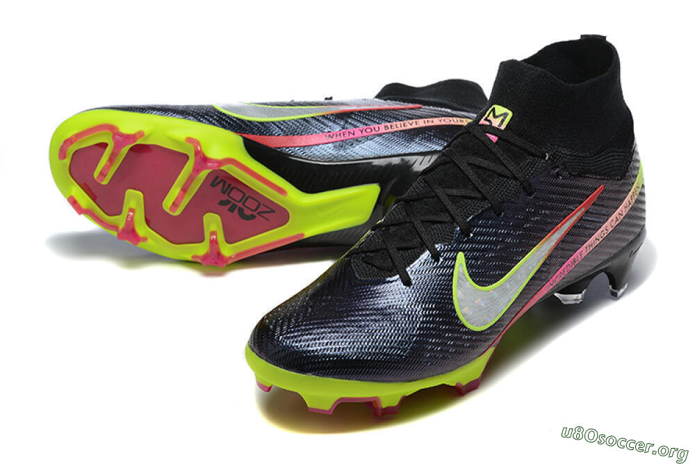 Nike Air Zoom Mercurial Superfly 9 Elite FG Football Boots - Black/Silver/Yellow/Pink 0