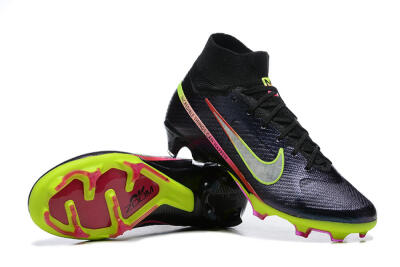 Nike Air Zoom Mercurial Superfly 9 Elite FG Football Boots - Black/Silver/Yellow/Pink