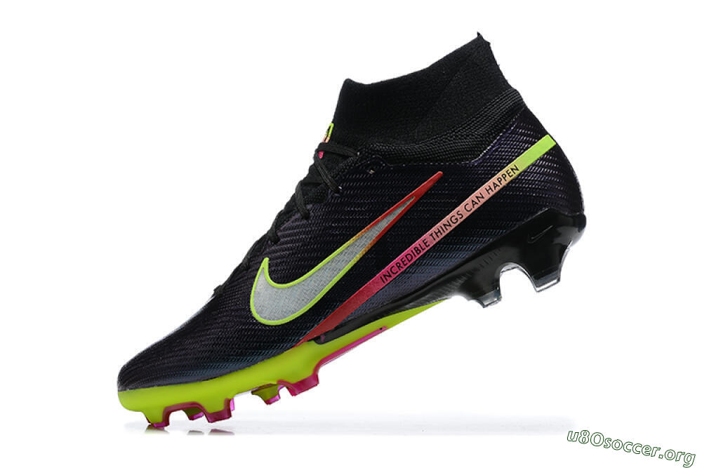 Nike Air Zoom Mercurial Superfly 9 Elite FG Football Boots - Black/Silver/Yellow/Pink 8