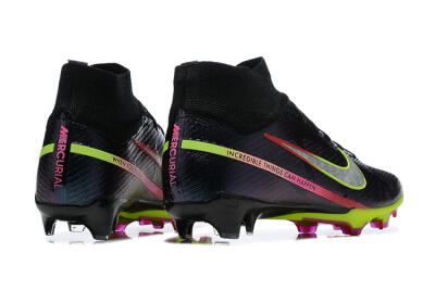 Nike Air Zoom Mercurial Superfly 9 Elite FG Football Boots - Black/Silver/Yellow/Pink