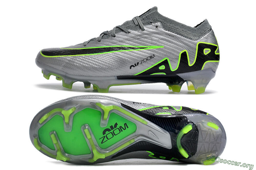 Nike Air Zoom Mercurial Vapor 15 Elite FG Football Boots - Silver/Black/Yellow 1