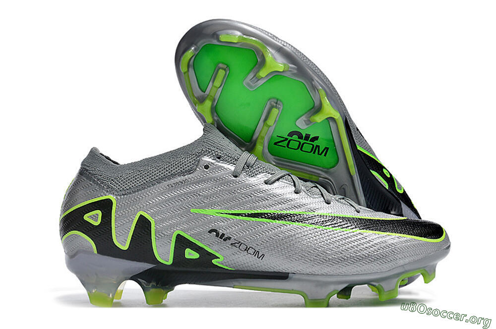 Nike Air Zoom Mercurial Vapor 15 Elite FG Football Boots - Silver/Black/Yellow 2
