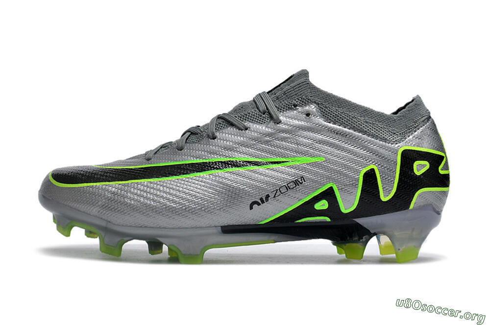 Nike Air Zoom Mercurial Vapor 15 Elite FG Football Boots - Silver/Black/Yellow 3