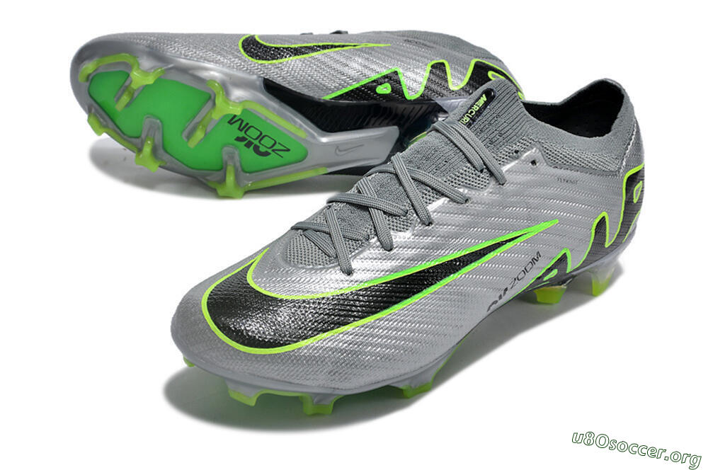 Nike Air Zoom Mercurial Vapor 15 Elite FG Football Boots - Silver/Black/Yellow 0