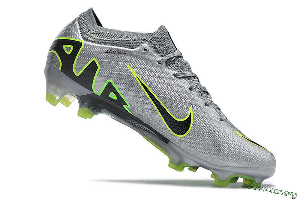 Nike Air Zoom Mercurial Vapor 15 Elite FG Football Boots - Silver/Black/Yellow 4