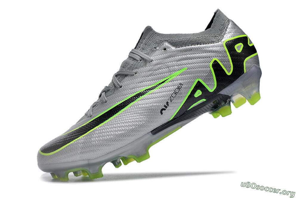 Nike Air Zoom Mercurial Vapor 15 Elite FG Football Boots - Silver/Black/Yellow 5