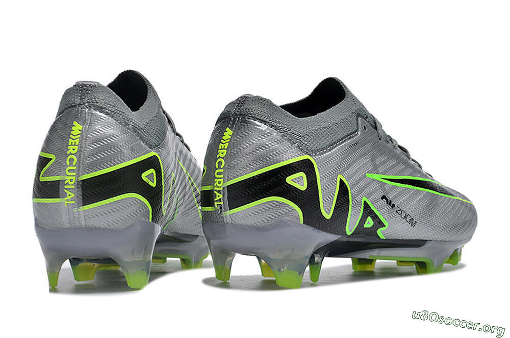 Nike Air Zoom Mercurial Vapor 15 Elite FG Football Boots - Silver/Black/Yellow 6